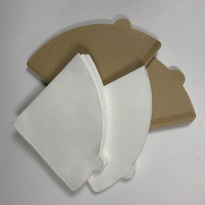 Disposable V Shaped Coffee Filter Paper V60 Wood Pulp For 1 - 4 Person