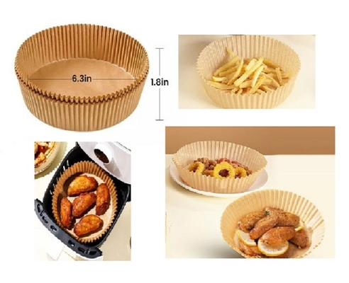 6.3 Inch Round Disposable Air Fryer Paper Greaseproof Parchment Paper Air Fryer Liners
