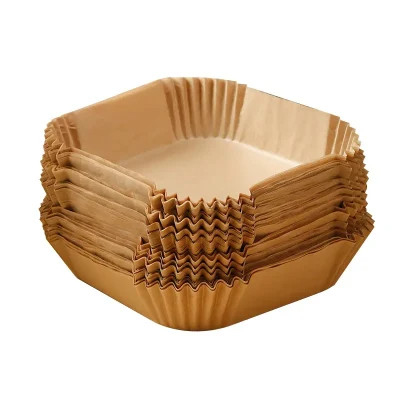 Heat Resistant Square Disposable Air Fryer Paper Liner 50Pcs Baking Non Stick Mat