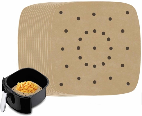 Square Air Fryer Disposable Parchment Paper Liners Unbleached For Steamer