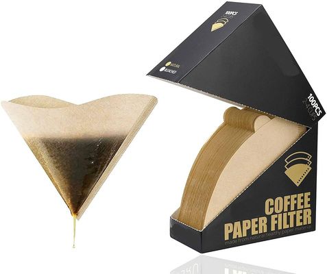V60 Filtros de café descartáveis de cone    Pads de papel ecológicos para 3-4 xícaras Drip Brewing