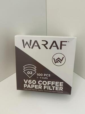 Filtros de café em forma de V de polpa de madeira virgem, filtros de café em cone descartáveis, 100 unidades, para uma experiência de preparo de café por gotejamento